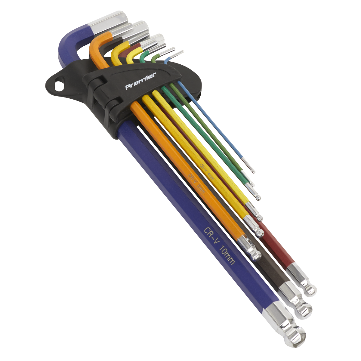 ENT1022 Sealey Premier Extra Long Ball-End Hex Key Set 9pc