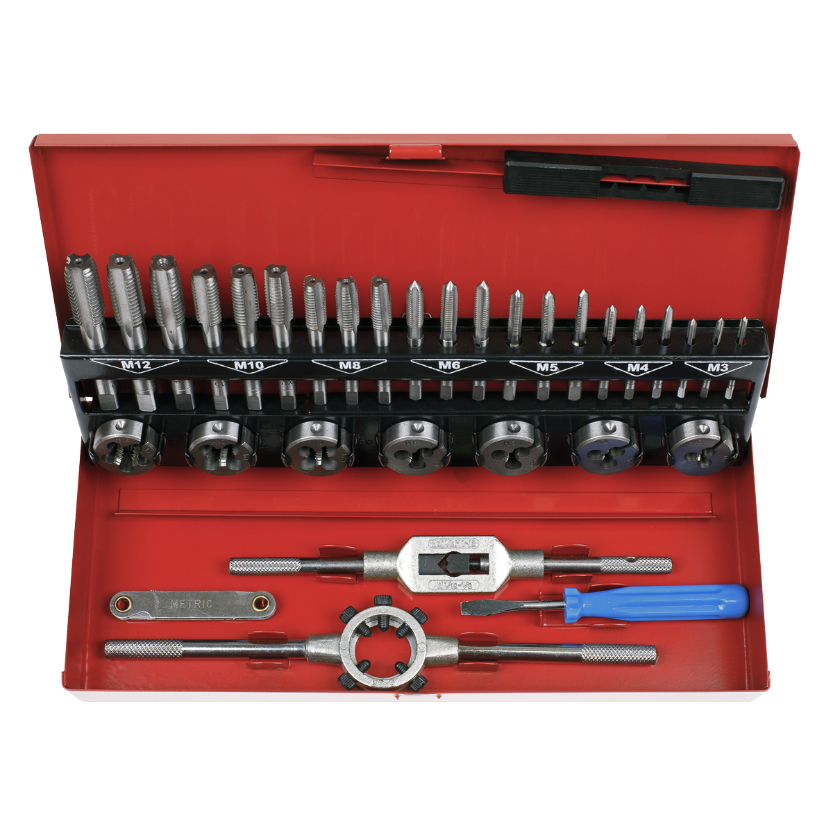 ENT1039 Sealey AK3015 Tap & Die Set Split Dies 32pc