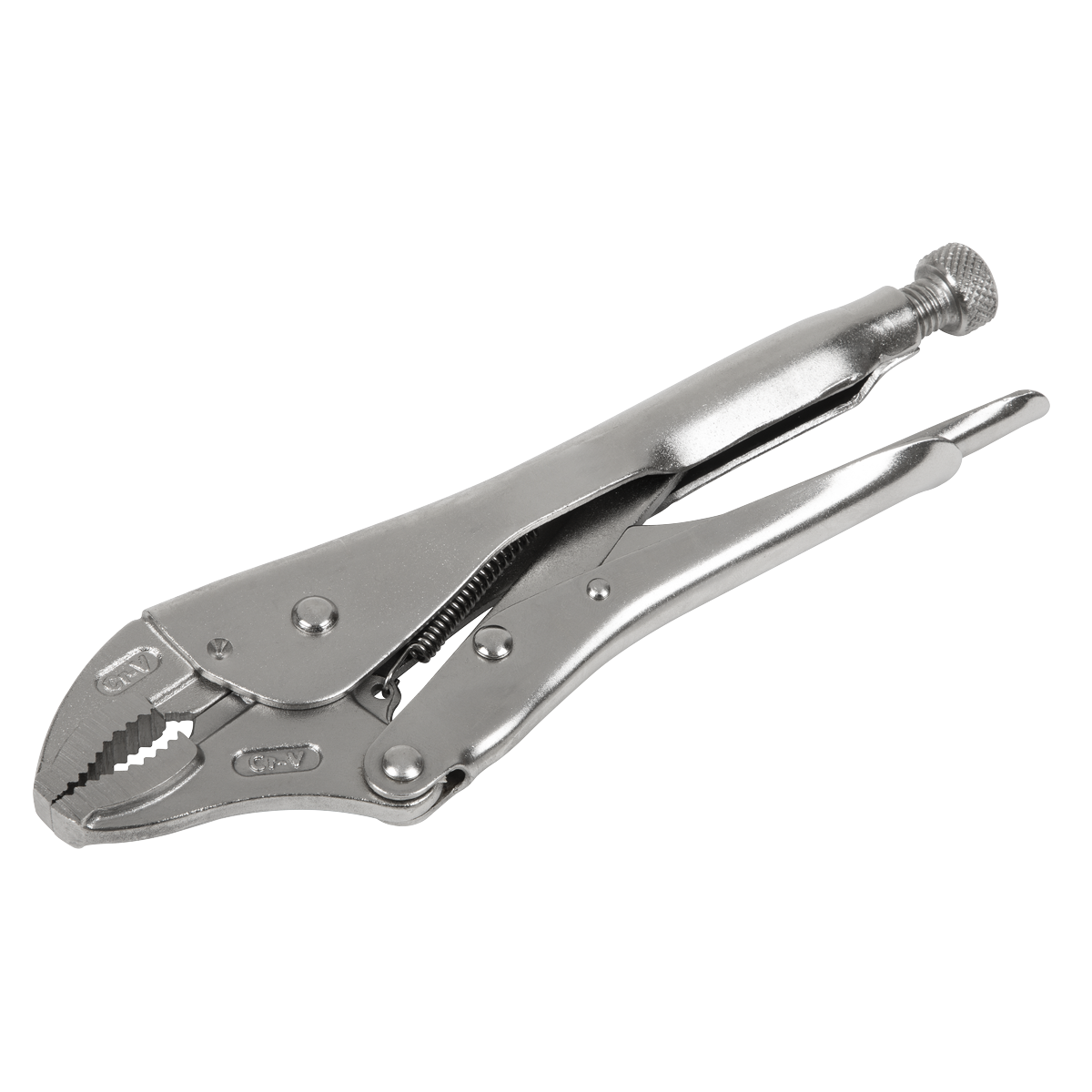 ENT1046 Sealey Premier AK6820 Locking Pliers Curved Jaws 185mm 0-38mm Capacity