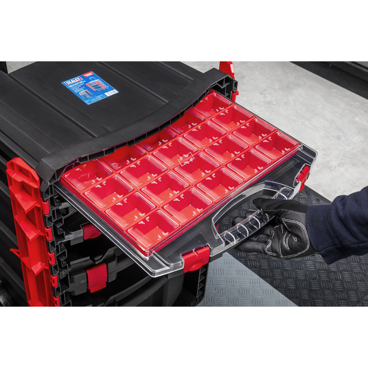 ENT1153 Sealey AP860 Professional Mobile Toolbox With 5 Removable Storage Cases