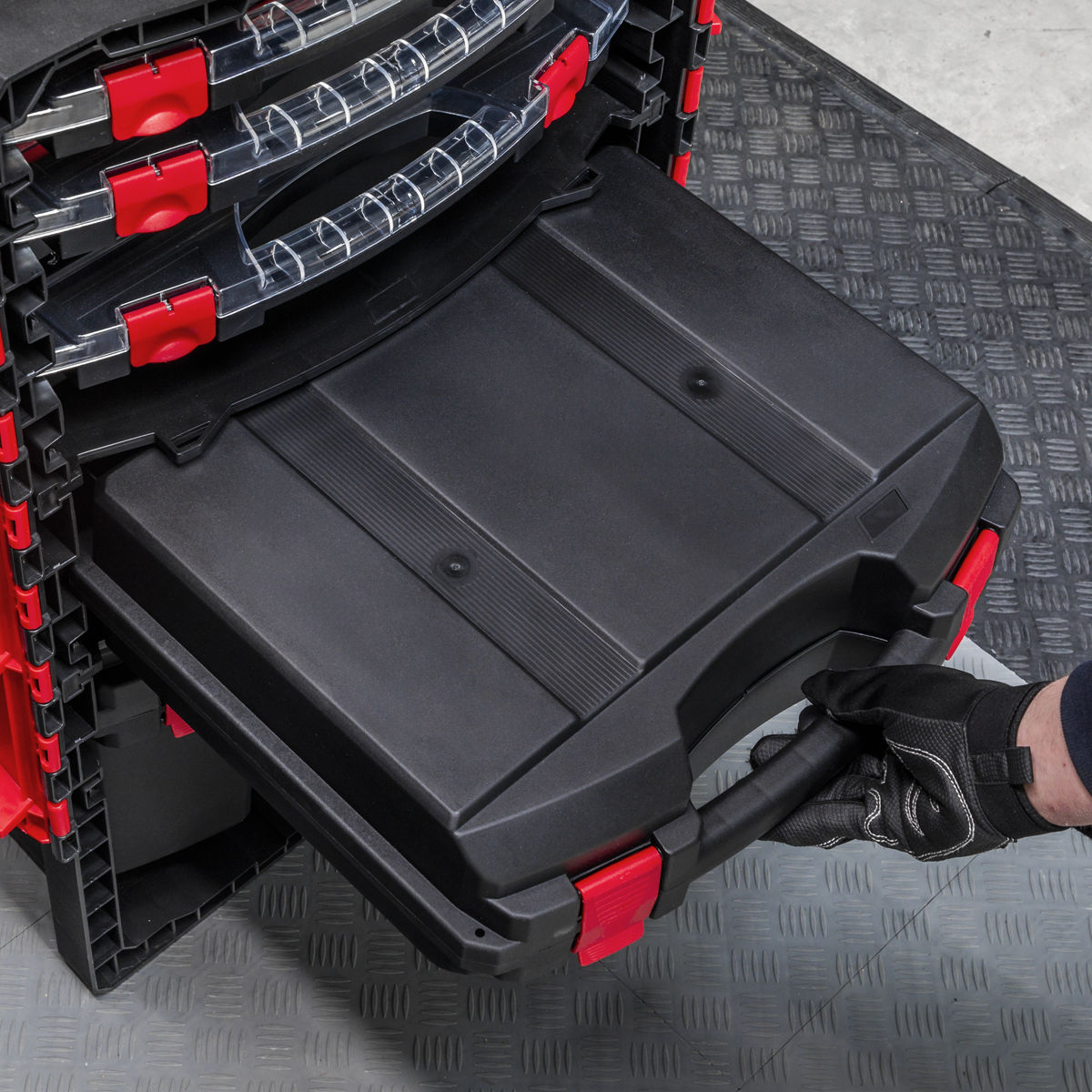 ENT1153 Sealey AP860 Professional Mobile Toolbox With 5 Removable Storage Cases