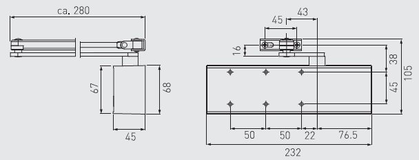 22235901 dormakaba TS72 V Silver (complete unit)