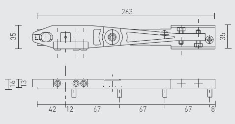 40TC00415. AXIM Standard Side Loading Top Arm & Channel