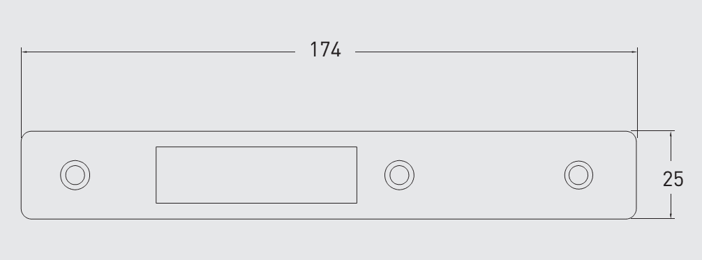 40TC00440. Adams Rite Face Plate to suit 1850 Series Round Cylinder Hook Bolt