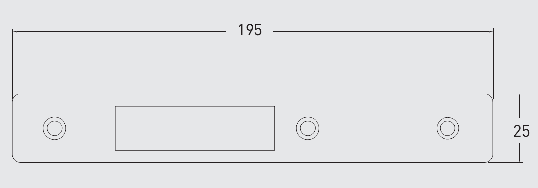 40TC00464 Adams Rite 2200 Series Euro Profile Hook Bolt Face Plate