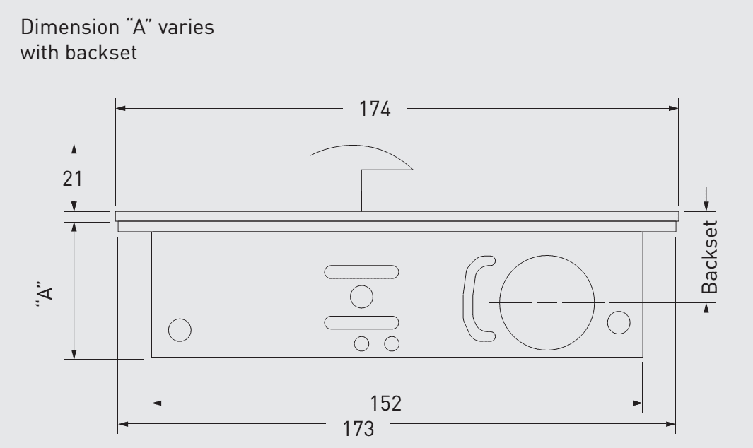 40TC00631. Adams Rite 1850 Series Round Cylinder Hook Bolt