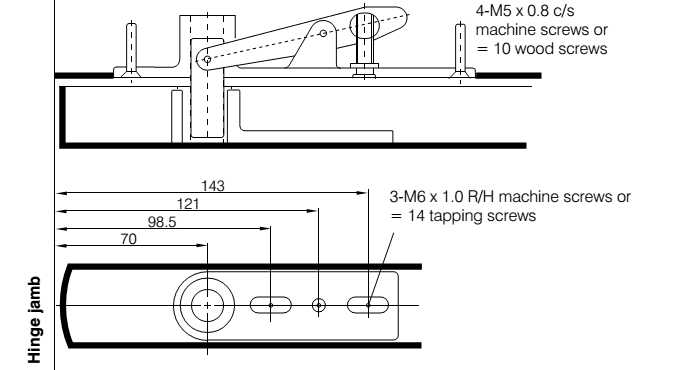 40TC01209. AXIM FS4000 Double Action Retractable top centre Pivot
