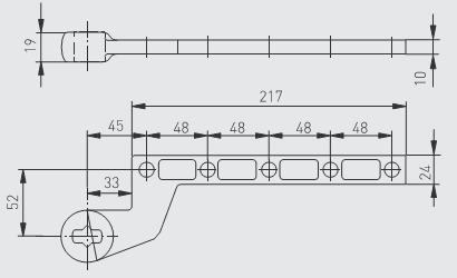 40TC044579. GEZE Door strap DB for rebated and flush-impact doors