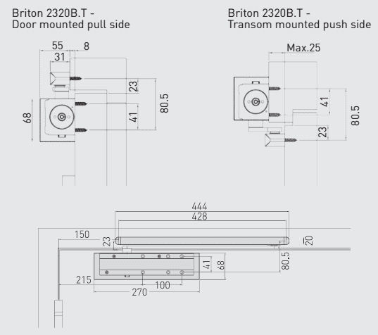 40TC2320BTSES. BRITON 2320B.T-SES, Adj Size EN2-4, Back check, Silver