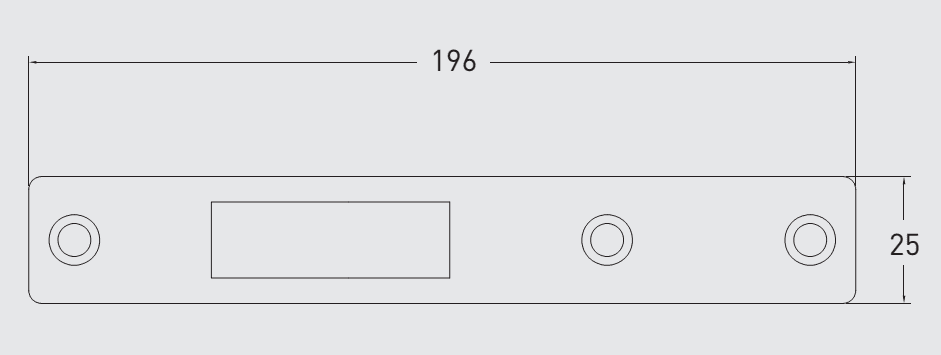 40TC6511FLAT. AXIM Face Plate to suit LK-1800 Series Narrow Stile Euro Profile Hook Lock