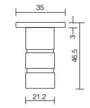 40TCFB-62-035. AXIM Sprung Loaded Socket Keep Satin Chrome