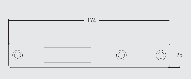 40TCLK-2100-31. AXIM Face Plate to suit LK-2100 Series Narrow Stile Round Cylinder Hook Lock