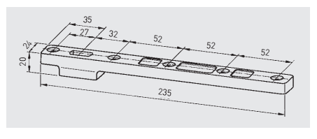 46010001 dormakaba BTS Door strap 7421, Double action 300KG Wood