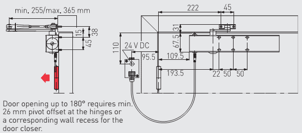 53010001 dormakaba TS73 EMF Silver (Comp unit) - Std Fix - EN4