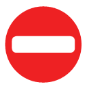 ACC0005 "No entry" Self Adhesive Sign