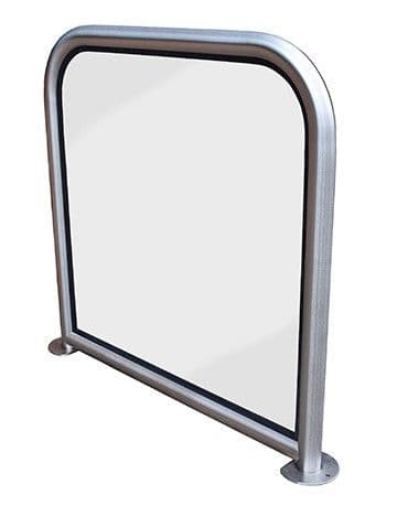 FAB6136A-9X9 Standard Tubular Profile Floor Mount Barrier Stainless Steel Glazed 900mm