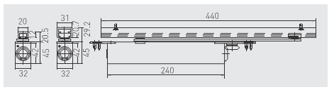 G-123591 GEZE Boxer concealed cam action closer inc arm EN 2-4 Fire Rated