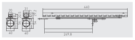 G-123594 GEZE Boxer concealed cam action closer with arm EN 3-6