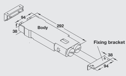 G-95079 GEZE Door Closer, without spring action (dummy closer)