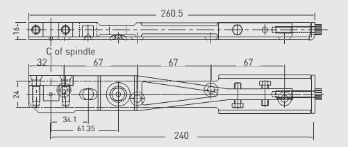GRL000833. GROOM Pinch Free Side Load Arm & Channel