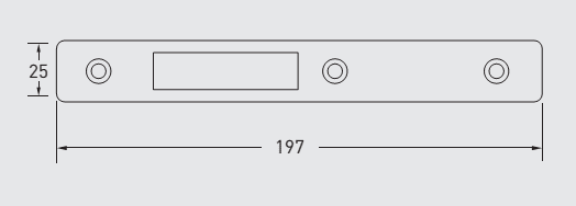 HRD 8215 Alpro Faceplate to suit 52220 Narrow Stile Hookbolt Lock