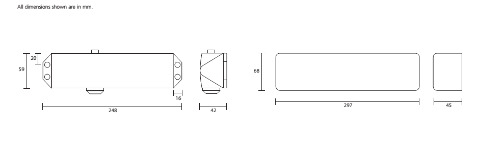R-11410 Rutland TS.5204 Closer EN 2-4, Back Check, Sat Nickel Cover