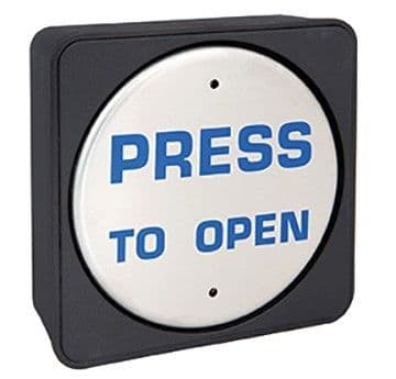 SAP2022B Larco Stainless Steel Round Push Pad 4.5" & Transmitter