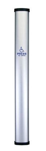 SAP2096B Larco HandiTap 36" Vertical Push Pad, Silver, with Transmitter