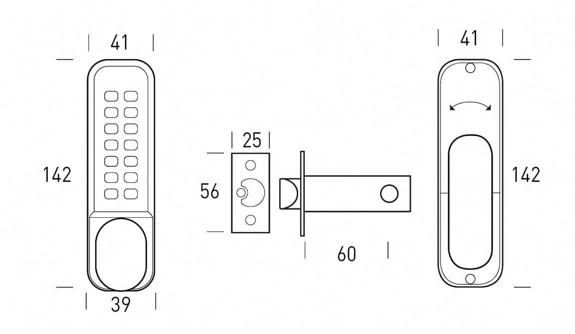 SEC1121 Borg Locks BL2201 ECP Digital Lock