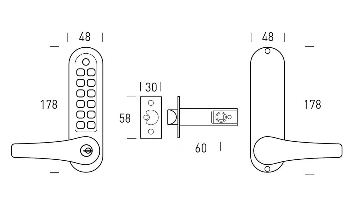 SEC1122 Borg Locks BL5701 ECP Key By-Pass Digital Lock