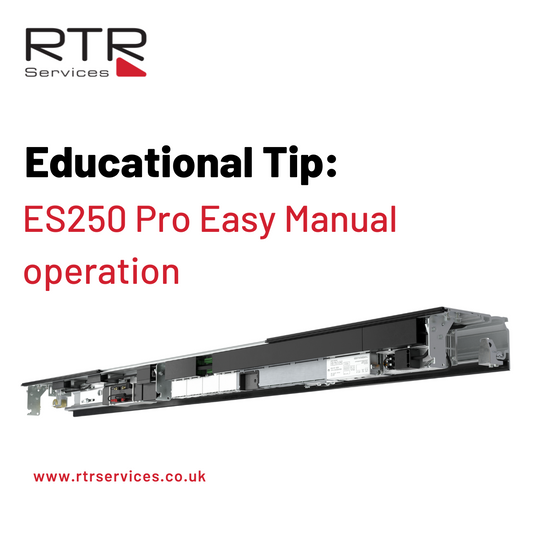 Educational Tip: ES250 Pro Easy Manual operation