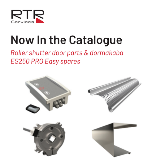 New Roller Shutter Door Parts Range & dormakaba ES250 PRO Easy spares in Issue 10 catalogue
