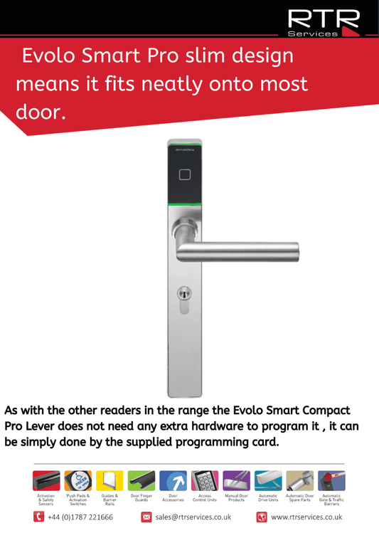 Evolo Smart C Lever Pro Access Control Reader and Lever