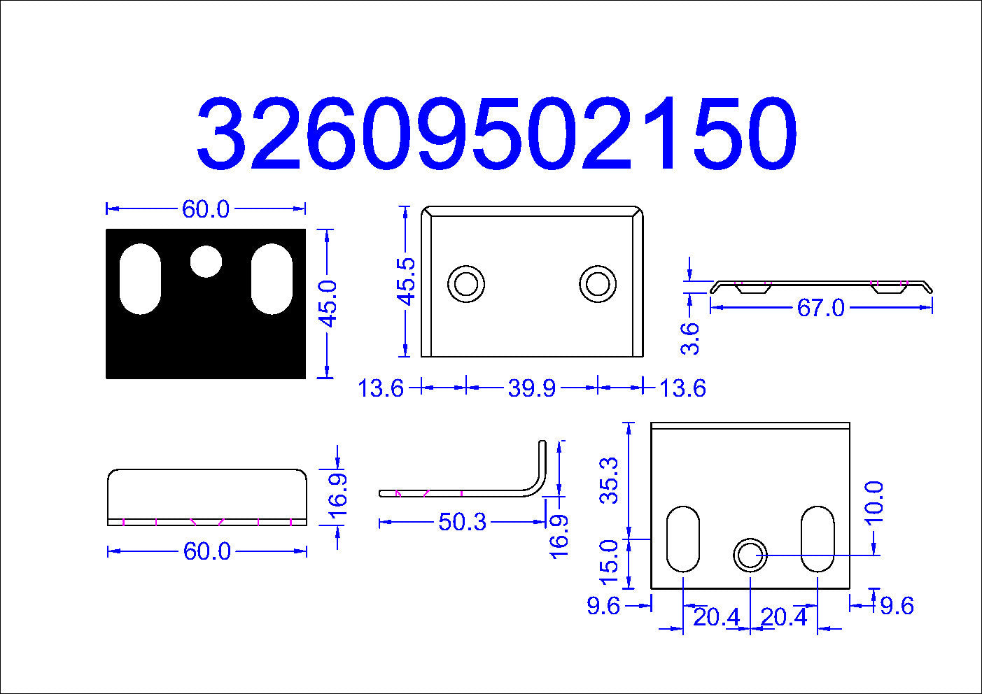 32609502150 DORMA Floor Guide Adjustable L Shape with Cover for Fine Frame Systems