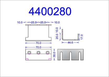 4400280 DORMA Mullion Mounted Floor Guide for Fine Frame Systems