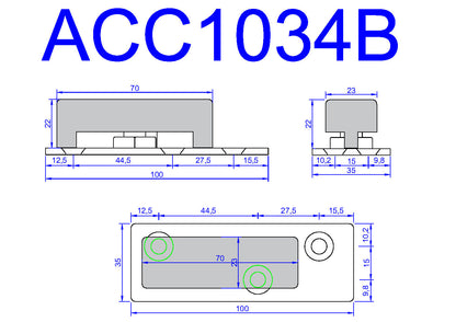 ACC1034A Floor Guide Short Plate
