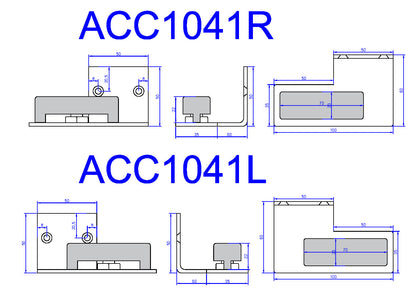 ACC1041L Floor Guide Mullion Mount L/H