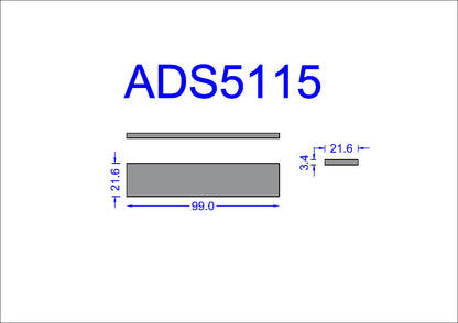 40ADS5115 Record Floor Guide Felt 100 x 22 x 3.6 mm