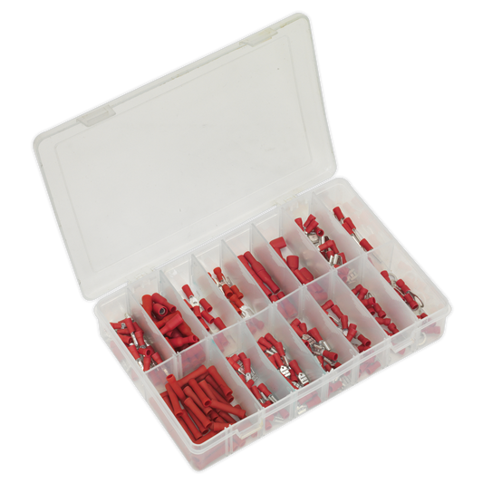 ENT1033 Sealey AB039RT Crimp Terminal Assortment 260pc Red