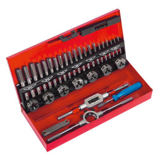 ENT1039 Sealey AK3015 Tap & Die Set Split Dies 32pc