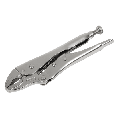 ENT1046 Sealey Premier AK6820 Locking Pliers Curved Jaws 185mm 0-38mm Capacity