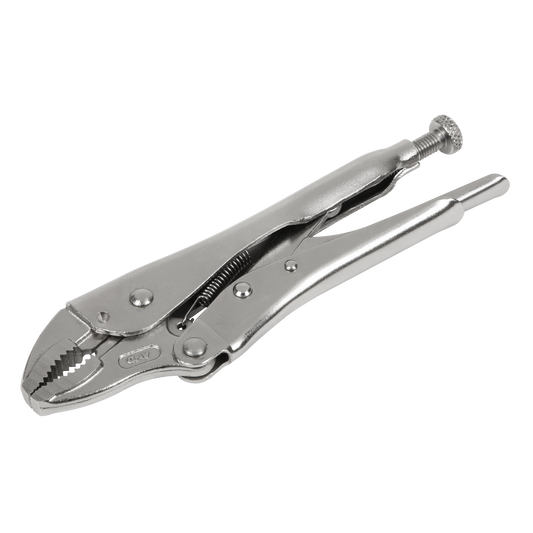 ENT1046 Sealey Premier AK6820 Locking Pliers Curved Jaws 185mm 0-38mm Capacity