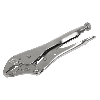 ENT1046 Sealey Premier AK6820 Locking Pliers Curved Jaws 185mm 0-38mm Capacity