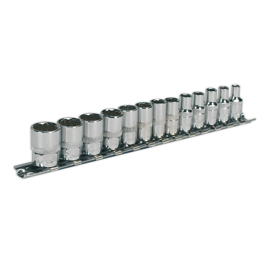 ENT1057 Sealey Premier AK2680 Lock-On™ Socket Set 1/4"Sq Drive 13pc