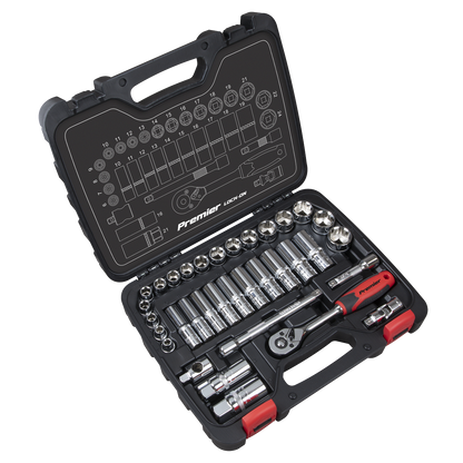 ENT1058 Sealey Premier AK27481 Lock-On™ Socket Set 3/8" Sq Drive 34pc