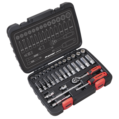 ENT1059 Sealey Premier Lock-On™ Socket Set 1/4"Sq Drive 32pc