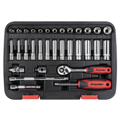 ENT1059 Sealey Premier Lock-On™ Socket Set 1/4"Sq Drive 32pc