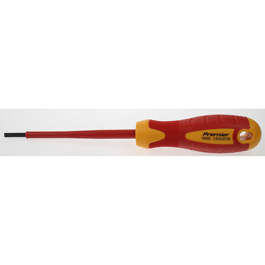 ENT1099 Sealey Premier AK6124.04 VDE Slotted Screwdriver sl3.5 x 100mm
