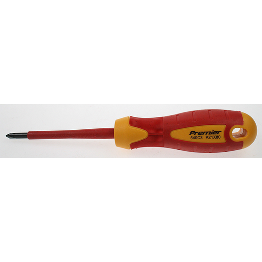 ENT1105 Sealey Premier AK6124.07 VDE POZI Screwdriver pz1 x 80mm