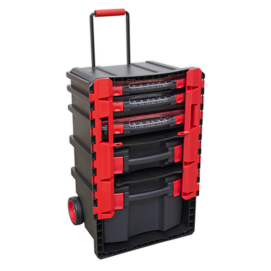ENT1153 Sealey AP860 Professional Mobile Toolbox With 5 Removable Storage Cases